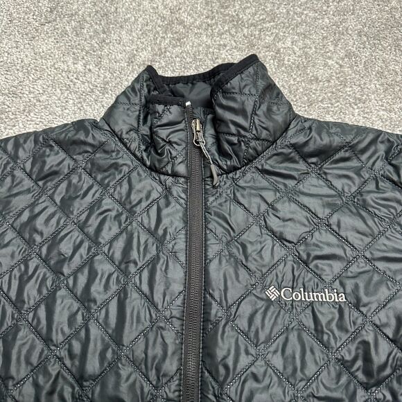 Columbia Omni Heat Quilted Jacket Womens Small Black Full Zip Pockets Outdoor - Picture 4 of 16